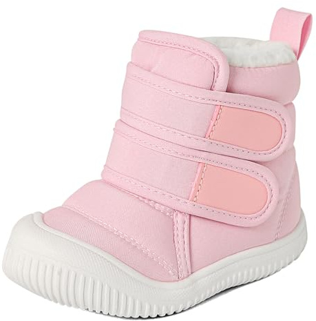 MASOCIO Stivaletti Neonato Neonata Invernali Scarpe Scarponcini Bimbo Bambino con Suole Gomma Antiscivolo Taglia 19-27 EU