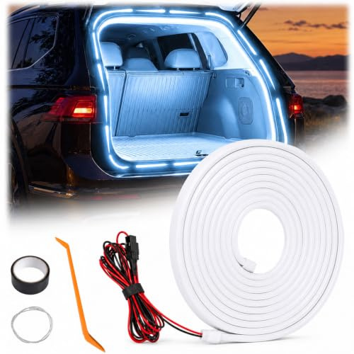 4M Kofferraum Lichtstreifen,Kofferraum Beleuchtung Led Band,Kofferraum LED Streifen,Auto-Innenraumbeleuchtung,Automatischer Sensor Tail Box LED Strip Lights für Auto Kofferraum Dekoration