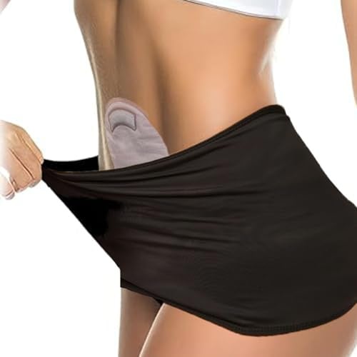 KANGWFAN Stoma Support Bandage Kleidung,Stretch Stomabeutel Abdeckung | Kolostomiebeutels Gürtel Bag Covers,Stealth Bauchbinde Herniengürtel,für Männer Frauen Outdoor Aktivitäten Sport,M/L