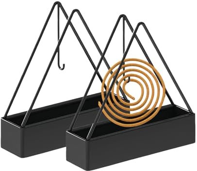 2 Pièces Support Spirale Anti Moustique,Spirale Exterieur Support Bobine Anti-Moustique Porte Encens Serpentin Anti Moustique,pour Extérieur Camping Chambre Bureau