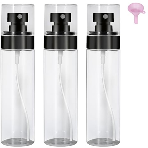 SEPVEL 100ml Spray Bottles, 3 Pack Mist Travel Bottles Set for Hair, Skincare, Plants, Cleaning, with Ultra Fine Continuous Spray Bottle and Dust Cap Travel Bottle