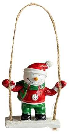 Decorazioni per altalene da festival portatili Ornamento festivo in resina per decorazione per finestre da parete per albero Natale Regalo perfetto Altalena natalizia con renne adorabili