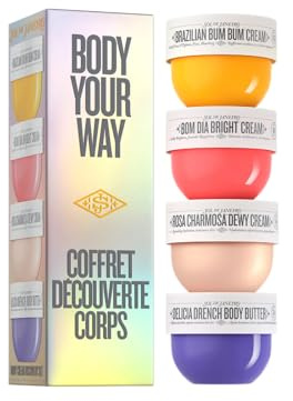 Sol de Janeiro Body Your Way Körperpflege Discovery Set, 4 Body Creams, Brazilian Bum Bum Cream, Bom Dia Bright, Rosa Charmosa Dewy, Delícia Drench Body Butter