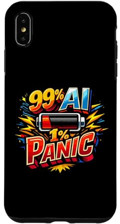 AI Panic Low Battery Comic Case for iPhone XS Max