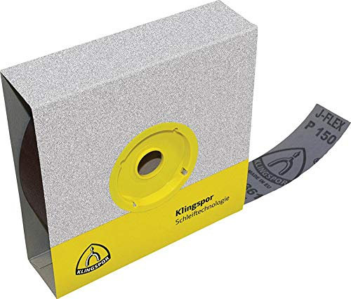 Klingspor 3836 - Rollen mit Gewebeunterlage für Stahl, Metalle, NE -Metalle, Holz, Edelstahl - RO|KL361JF|80|S|40X50000|SR - Inhalt: 1 Stück