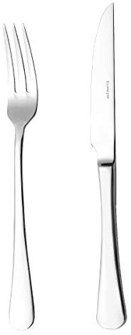 Esmeyer Steak-/PizzaBesteck-Set Sylvia 12-teilig, Edelstahl, Silber, 24.5 x 16.9 x 3.5 cm
