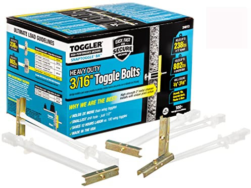 Snaptoggle Wall Anchor, BA Hollow, 3/16 x 24-In, 100-Pk.