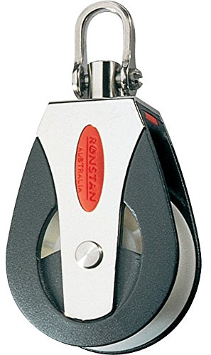 RONSTAN RF51100 Series 50 AP Block Universal Head Single Pulley, 3310 Lbs Load Capacity, 2 Sheave