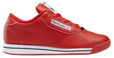 Reebok Women's Princess Classic Shoe, Techy Red/White/Black, 6.5 M US