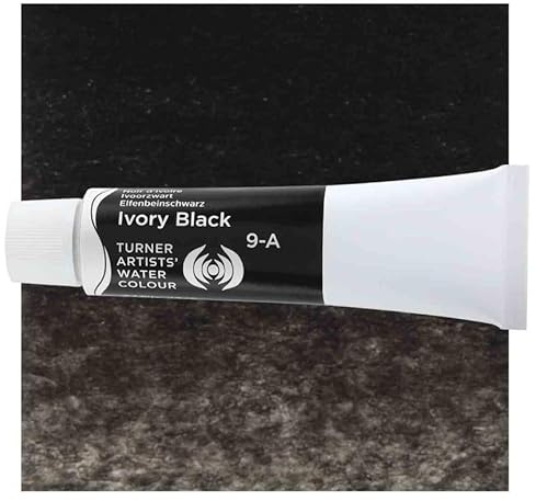 Turner : Artist's Watercolour Paint : 15ml : Ivory Black