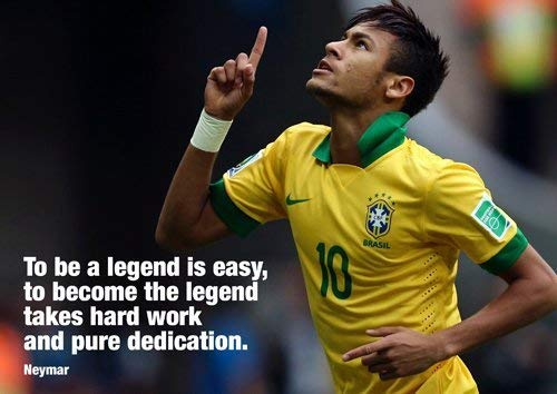 Salopian Sales 3 Poster/Druck Neymar aus England bei der Fußball-WM 2014 in Brasilien, A3