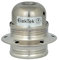 ElekTek E27 Lamp Bulb Holder 10mm Entry Edison Screw Earthed With Shade Rings & Cord Grip Nickel Silver