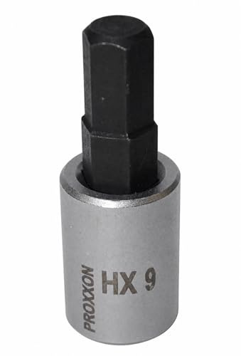 PROXXON 23577 HX9 Innensechskant Nuss Bit Einsatz 9mm Antrieb 10mm (3/8) für Steckschlüssel, Ratschen und Drehmomentschlüssel
