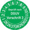 Geprüft nach DGUV Vorschrift 3 Prüfplakette, 500 Stück, in verschiedenen Farben und Größen, Prüfetikett Prüfsiegel Plakette DGUV V3 (30 mm Ø, Grün)