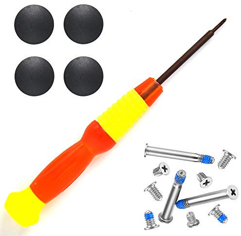 Padarsey Gummifüße mit Schrauben, Schraubendreher-Set, kompatibel mit MacBook Pro A1278, A1286, A1297, 13, 15, 17 (nicht für Retina-Display), 4 Stück