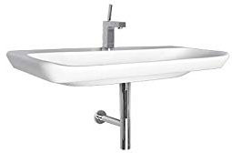 Pozzi Ginori - Lavabo Pozzi Ginori 9.15 mural céramique blanc - 100 cm, Blanc, En stock