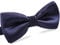 WELROG Kinder Jungen Fliege gebunden und längenverstellbar 10 x 5 cm Seidenmaterial Babyfliege (Navy blau)