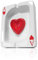 Aschenbecher im Poker-Karten Design, Herz Symbol Ass, Heart
