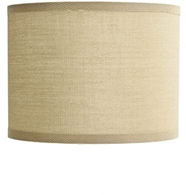Lampenschirm Stoff Ø17cm Zylinder in Creme für E14 Tischleuchte