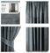 AmeliaHome Vorhang Velvet Optik 140x245 cm anthrazit 1 St. Kräuselband Samt Verdunkelungsvorhang Fensterdekoration Leicht Schimmernd Dekoschal Dekorvorhang, 69940, Kräuselband 140x245 cm
