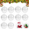 Klar Weihnachtskugeln - 10 Stück Durchsichtige Christbaumkugeln, Befüllbare Baumschmuck Ornamente, Kunststoffkugeln (6cm)