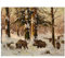 Diamond Painting Wildschwein im Wald im Winter - 5D Diamant Bilder für Erwachsene und Kinder - DIY Home Wall Dekor 30x40cm