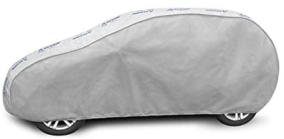 Autoabdeckung Wasserfest & Extrastark kompatibel mit Opel Corsa B (93-00) Atmungsaktive Autoplane Abdeckplane Grau