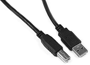 iTechCover® Printer Cable USB/PC Fast Data Sync Lead Adaptor For HP ENVY 6032 All-in-One Wireless Inkjet Printer/Black / (1.5m / 4.92ft)