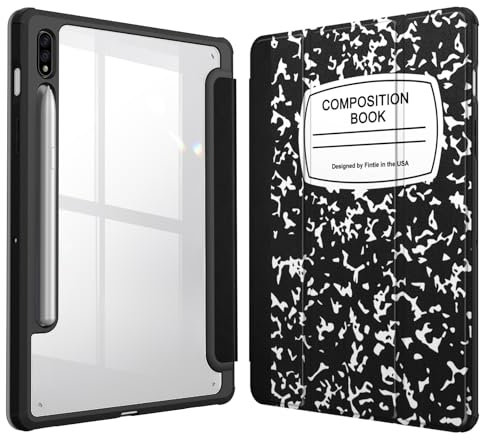 Fintie Custodia ibrida sottile per Samsung Galaxy Tab S8 e Tab S7 da 11 (modello SM-X700/X706/T870/T875/T878) con supporto S pen, cover antiurto con guscio posteriore trasparente, composition