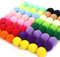 100 Stück Pompons, flauschig, sortiert, für Bastelarbeiten, Dekorationen (5 cm, mehrfarbig)