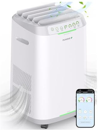 Nuwave OxyPure ZERO Air Purifiers with 20 Yr Washable and Reusable Bio Guard Tech Air Filter, Large Room Up to 2002 Ft², Air Quality Monitor, 0.1 Microns, 100% Capture Allergies, Smoke, Dust, Pollen