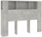 vidaXL Testiera con Scomparti Grigio Cemento 140x18,5x104,5 cm