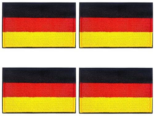 4 Stück Deutschland Flagge Patch Klett, Bundeswehr Patches Germany Flag Patch, 8 x 5 cm (Deutschland)