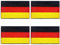 4 Stück Deutschland Flagge Patch Klett, Bundeswehr Patches Germany Flag Patch, 8 x 5 cm (Deutschland)