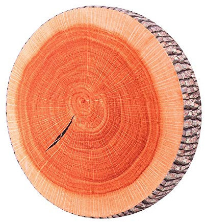 Tyenaza Dekoratives rundes Kissen, 3D-Baumholz-Kissen, Kreis, Bodenkissen für Zuhause, Couch, Sofa, Schlafzimmer, Wohnzimmerdekoration, Baumstumpf