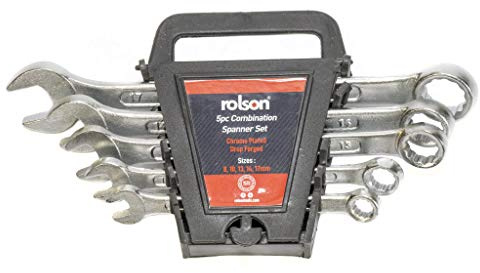 Rolson 46673 5Pc Combi Spanner Set D/F On Rake