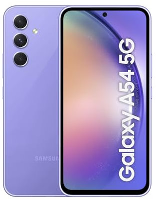 Samsung Galaxy A54 5G, Android Smartphone, 6,4 Zoll Dynamic AMOLED Display, 5.000 mAh Akku, 256 GB/8 GB RAM Handy in Awesome Violet inkl. 30 Monate Herstellergarantie [Exklusiv bei Amazon]