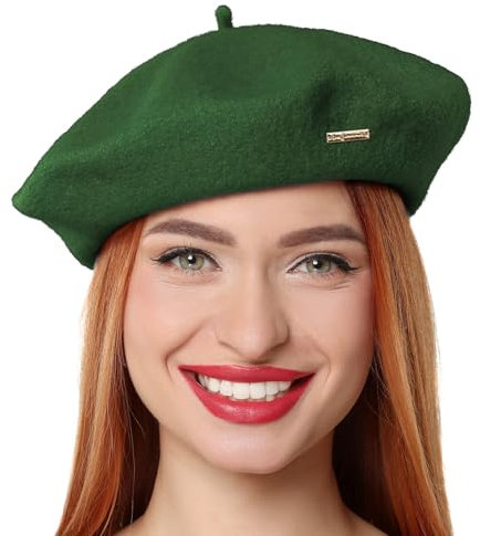 Gajaous Klassische Woll Baskenmützen für Frauen, Damen stilvolle französische Baskenmützen Malerinnen-Hut