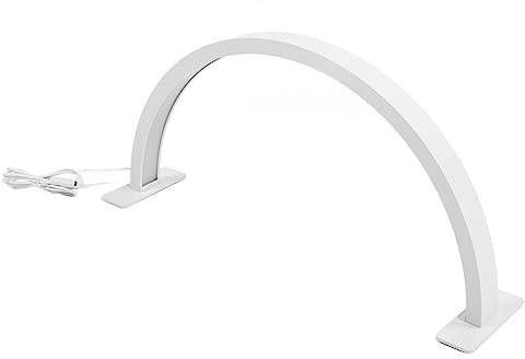 Luce Lunare a LED per Ciglia, Lampada a Mezzaluna da 10,8 Pollici 25W 3000K‑6500K Lampada da Tavolo a LED a luminosità Regolabile, Lampada da Tavolo per Estetiste Nail Artist