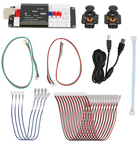 XTevu Encodeur Arcade USB, Carte Contrôleur QM070904 avec Capteur Joystick 3D, Carte Code DIY Compatible avec Le Commutateur PS4 PS3