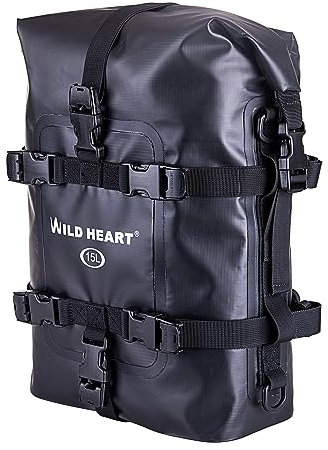 WILD HEART Motorrad-Trockentasche Sturzbügel-Taschen Motorrad-Tasche verwendet als Motorrad-Gepäck, Sissy Bar, Rücksitz, Sattelträger Heckfender-Tasche, seitliche Werkzeugtasche für Moto ATV