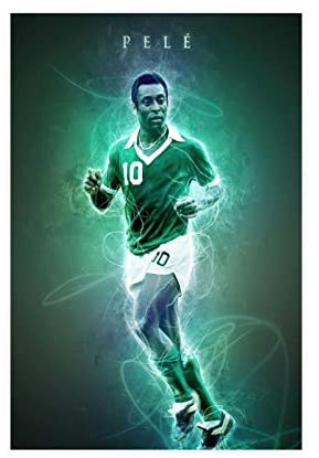 RIKCAT Pele Poster Leinwand Poster Wandkunst Dekor Druck Bild Gemälde für Wohnzimmer Schlafzimmer Dekoration ungerahmt 30 x 45 cm
