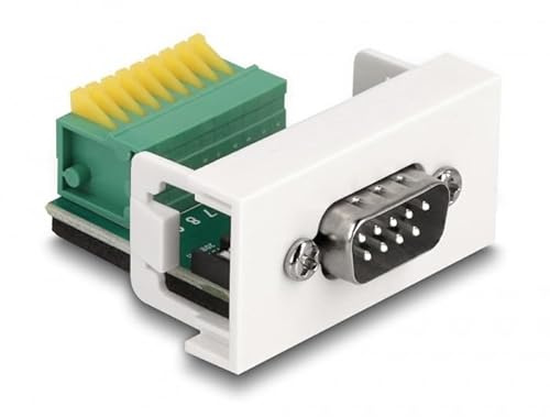 DeLOCK Easy 45 D-Sub-Modul, 9-poliger Stecker auf Klemmenblock, 9-polig, 22,5 x 45 mm, Marke: