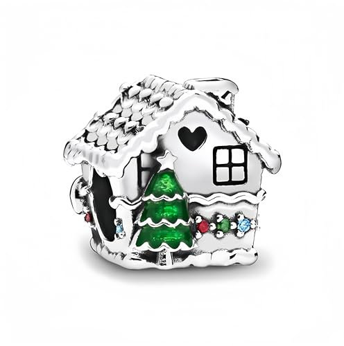 Feitery Adventskalender 2023 Charms Armband Bead Charm für Damen Weihnachtszeit (Hütte)