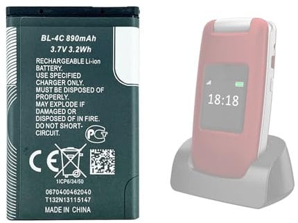 Aousavo BL-4C Replacement Battery Compatible with Easyfone Prime A1, A2, A5 Mobile Phone