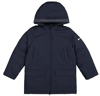 Champion Legacy Outdoor B (306873) -Light Neoprene Woven145gr Hooded Giacca, Blu Marino (NNY), 9-10 Anni Bambini e Ragazzi