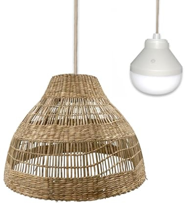 Lumisky MERIDA NOMAD Pendelleuchte im böhmischen Stil Seegras mit nomadischer LED-Lampe