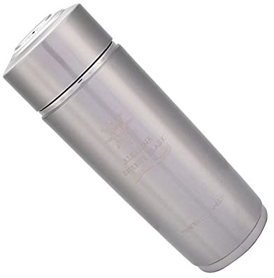 Stainless Alkaline Water Bottle Portable Nano Energy Ionizer Cup Flask Blue Red Silver for Metabolism Boost Immunity Balance Health (Silver)