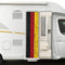 Moritz Flauschvorhang aus Chenille 56 x 185 cm schwarz rot Gold Türvorhang als Fliegenschutz Insektenschutz für Camping Wohnwagen