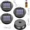 4 PCS Solarleuchten Ersatzteile, Solarleuchten Ersatz Top mit LED Leuchtmitteln, Solarpanel Laterne Ersatzoberteil Led Glühbirne Ersatzteil, Geeignet für Solarlaterne Garten Decor